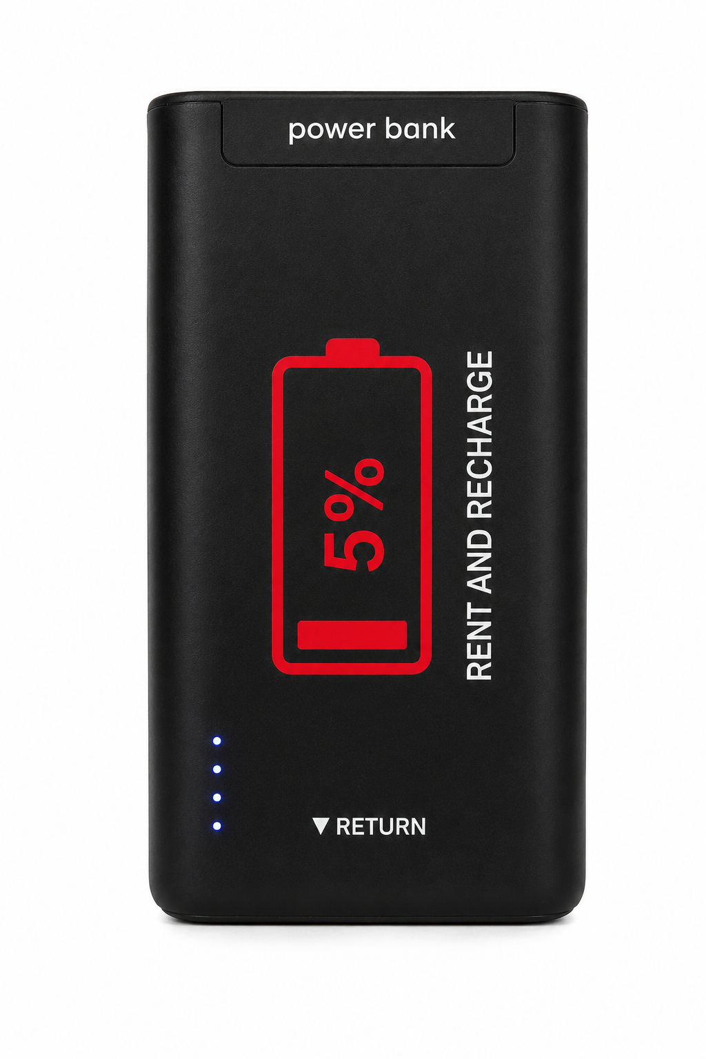 Rent and Recharge power bank front view